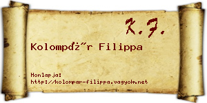 Kolompár Filippa névjegykártya